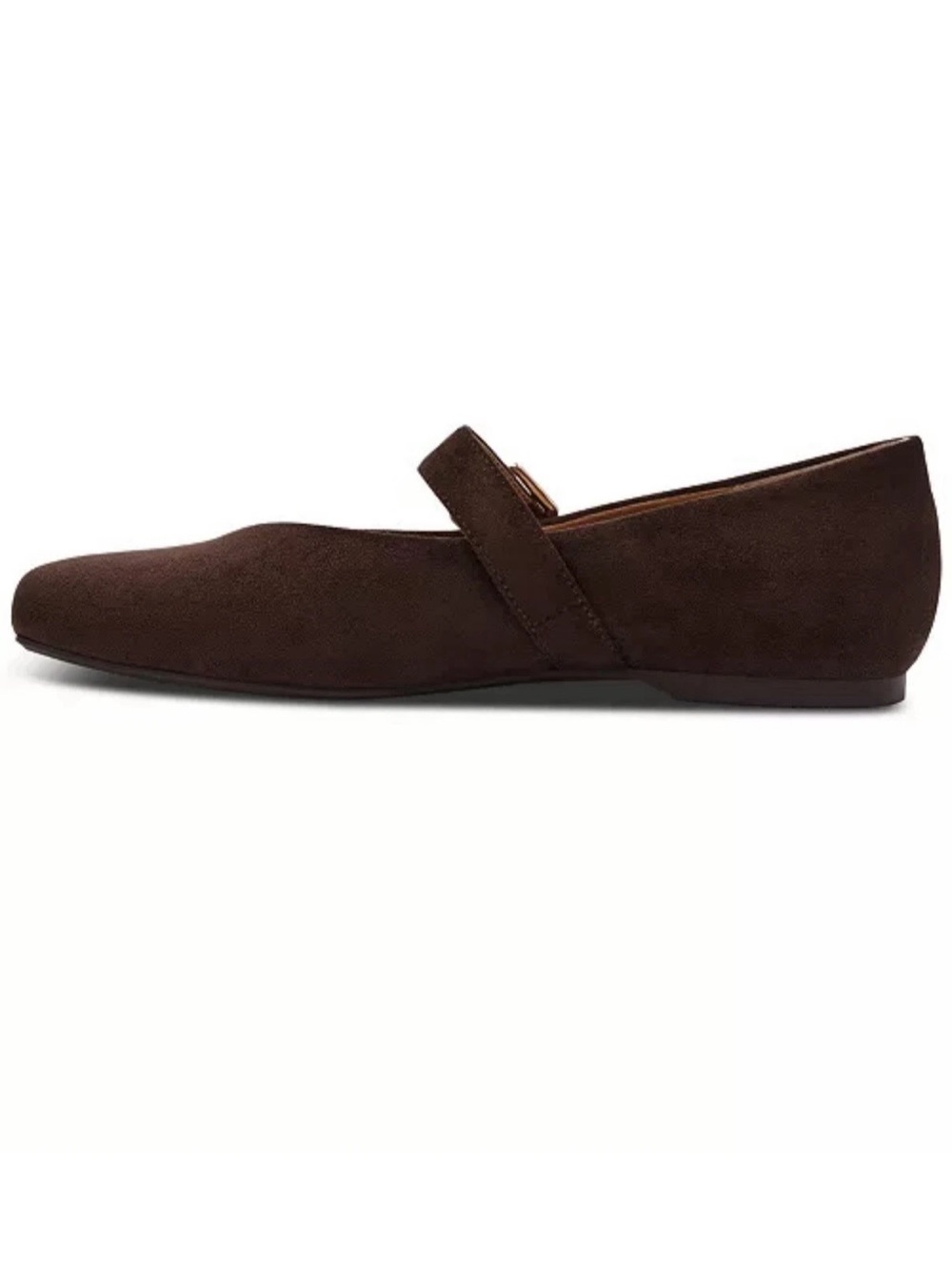Women's NWT Buckle Mary Jane Flats in Brown Faux Suede-Size 7- DV by Dolce Vita - Picture 8 of 12